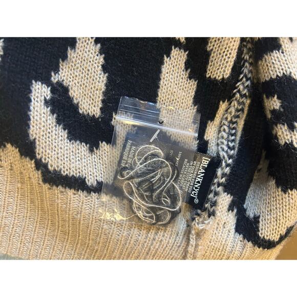 Blank NYC Size Medium M Thick Knitted Duster Leopard Print with Pockets - Picture 5 of 8